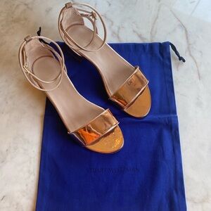 Stuart Weitzman Peewee Beige Glass heels